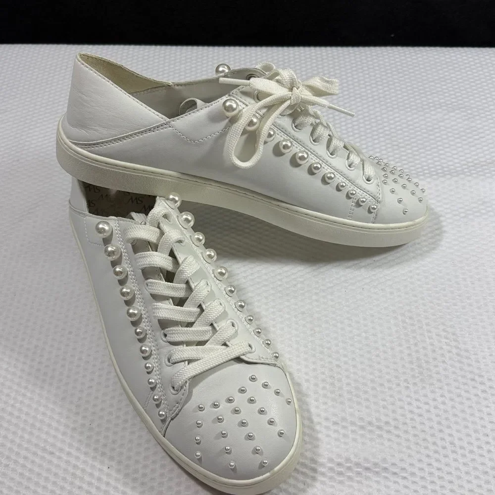 Stuart Weitzman Goldie Convertible Womens Leather Low-top sneakers Size 10
